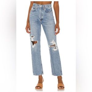 Agolde 90s High Rise Distressed Jeans
